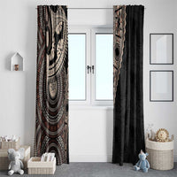 Fiji Traditional Masi Window Curtain Tapa Art Palm Leaves Pattern LT03 - Polynesian Pride