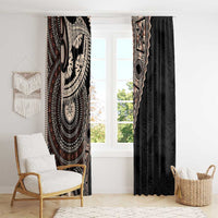 Fiji Traditional Masi Window Curtain Tapa Art Palm Leaves Pattern LT03 - Polynesian Pride