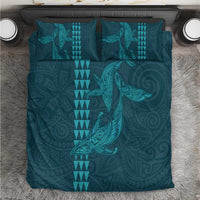 Aloha Hawaii Whale Kakau and Polynesian Tattoo Bedding Set Turquoise Color LT03 Turquoise - Polynesian Pride