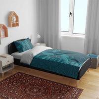 Aloha Hawaii Whale Kakau and Polynesian Tattoo Bedding Set Turquoise Color LT03 - Polynesian Pride