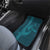 Aloha Hawaii Whale Kakau and Polynesian Tattoo Car Mats Turquoise Color