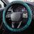 Aloha Hawaii Whale Kakau and Polynesian Tattoo Steering Wheel Cover Turquoise Color