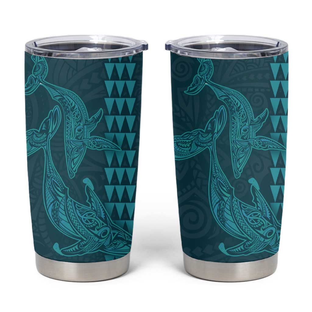 Aloha Hawaii Whale Kakau and Polynesian Tattoo Tumbler Cup Turquoise Color LT03 Turquoise - Polynesian Pride
