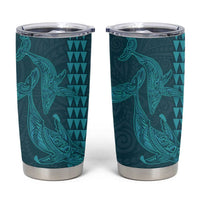 Aloha Hawaii Whale Kakau and Polynesian Tattoo Tumbler Cup Turquoise Color LT03 Turquoise - Polynesian Pride