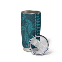 Aloha Hawaii Whale Kakau and Polynesian Tattoo Tumbler Cup Turquoise Color LT03 - Polynesian Pride