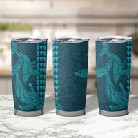 Aloha Hawaii Whale Kakau and Polynesian Tattoo Tumbler Cup Turquoise Color LT03 - Polynesian Pride