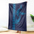 Aloha Hawaii Whale Kakau and Polynesian Tattoo Blanket Dark Navy Color