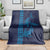 Aloha Hawaii Whale Kakau and Polynesian Tattoo Blanket Dark Navy Color