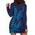 Aloha Hawaii Whale Kakau and Polynesian Tattoo Hoodie Dress Dark Navy Color