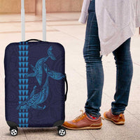 Aloha Hawaii Whale Kakau and Polynesian Tattoo Luggage Cover Dark Navy Color LT03 Dark Navy - Polynesian Pride