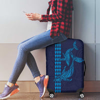 Aloha Hawaii Whale Kakau and Polynesian Tattoo Luggage Cover Dark Navy Color LT03 - Polynesian Pride