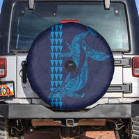 Aloha Hawaii Whale Kakau and Polynesian Tattoo Spare Tire Cover Dark Navy Color LT03 Dark Navy - Polynesian Pride
