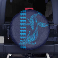 Aloha Hawaii Whale Kakau and Polynesian Tattoo Spare Tire Cover Dark Navy Color LT03 - Polynesian Pride