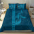 Aloha Hawaii Whale Kakau and Polynesian Tattoo Bedding Set Light Blue Color