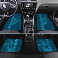 Aloha Hawaii Whale Kakau and Polynesian Tattoo Car Mats Light Blue Color LT03 Set 4pcs Light Blue - Polynesian Pride