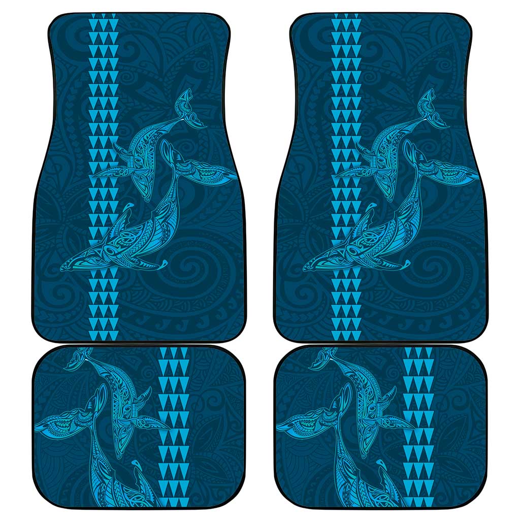 Aloha Hawaii Whale Kakau and Polynesian Tattoo Car Mats Light Blue Color LT03 - Polynesian Pride