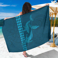 Aloha Hawaii Whale Kakau and Polynesian Tattoo Sarong Light Blue Color LT03 One Size 44 x 66 inches Light Blue - Polynesian Pride