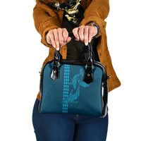 Aloha Hawaii Whale Kakau and Polynesian Tattoo Shoulder Handbag Light Blue Color LT03 One Size Light Blue - Polynesian Pride