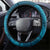 Aloha Hawaii Whale Kakau and Polynesian Tattoo Steering Wheel Cover Light Blue Color