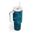 Aloha Hawaii Whale Kakau and Polynesian Tattoo Tumbler With Handle Light Blue Color