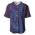 Aloha Hawaii Whale Kakau and Polynesian Tattoo Baseball Jersey Purple Color