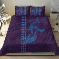 Aloha Hawaii Whale Kakau and Polynesian Tattoo Bedding Set Purple Color LT03 - Polynesian Pride