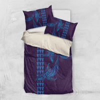 Aloha Hawaii Whale Kakau and Polynesian Tattoo Bedding Set Purple Color LT03 US Twin 172cm x 218cm Purple - Polynesian Pride