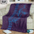 Aloha Hawaii Whale Kakau and Polynesian Tattoo Blanket Purple Color