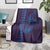 Aloha Hawaii Whale Kakau and Polynesian Tattoo Blanket Purple Color