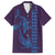 Aloha Hawaii Whale Kakau and Polynesian Tattoo Family Matching Long Sleeve Bodycon Dress and Hawaiian Shirt Purple Color