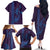 Aloha Hawaii Whale Kakau and Polynesian Tattoo Family Matching Off The Shoulder Long Sleeve Dress and Hawaiian Shirt Purple Color