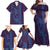 Aloha Hawaii Whale Kakau and Polynesian Tattoo Family Matching Off Shoulder Maxi Dress and Hawaiian Shirt Purple Color