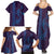 Aloha Hawaii Whale Kakau and Polynesian Tattoo Family Matching Summer Maxi Dress and Hawaiian Shirt Purple Color