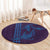 Aloha Hawaii Whale Kakau and Polynesian Tattoo Round Carpet Purple Color