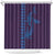 Aloha Hawaii Whale Kakau and Polynesian Tattoo Shower Curtain Purple Color