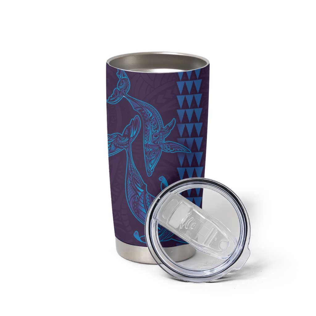 Aloha Hawaii Whale Kakau and Polynesian Tattoo Tumbler Cup Purple Color LT03 - Polynesian Pride
