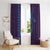 Aloha Hawaii Whale Kakau and Polynesian Tattoo Window Curtain Purple Color