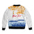 Personalised Hawaiki Nui Va'a French Polynesian Pattern Bomber Jacket White Color