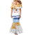 Personalised Hawaiki Nui Va'a French Polynesian Pattern Family Matching Mermaid Dress and Hawaiian Shirt White Color