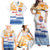 Personalised Hawaiki Nui Va'a French Polynesian Pattern Family Matching Off Shoulder Maxi Dress and Hawaiian Shirt White Color