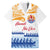 Personalised Hawaiki Nui Va'a French Polynesian Pattern Family Matching Puletasi and Hawaiian Shirt White Color