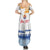 Personalised Hawaiki Nui Va'a French Polynesian Pattern Family Matching Summer Maxi Dress and Hawaiian Shirt White Color