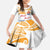 Personalised Hawaiki Nui Va'a French Polynesian Pattern Family Matching Tank Maxi Dress and Hawaiian Shirt White Color