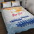 Personalised Hawaiki Nui Va'a French Polynesian Pattern Quilt Bed Set White Color