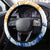 Hawaiki Nui Va'a French Polynesian Pattern Steering Wheel Cover White Color