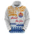 Personalised Hawaiki Nui Va'a French Polynesian Pattern Zip Hoodie White Color