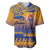 Personalised Hawaiki Nui Va'a French Polynesian Pattern Baseball Jersey Sunset Color