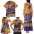 Personalised Hawaiki Nui Va'a French Polynesian Pattern Family Matching Tank Maxi Dress and Hawaiian Shirt Sunset Color