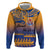 Personalised Hawaiki Nui Va'a French Polynesian Pattern Hoodie Sunset Color