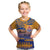 Personalised Hawaiki Nui Va'a French Polynesian Pattern Kid T Shirt Sunset Color